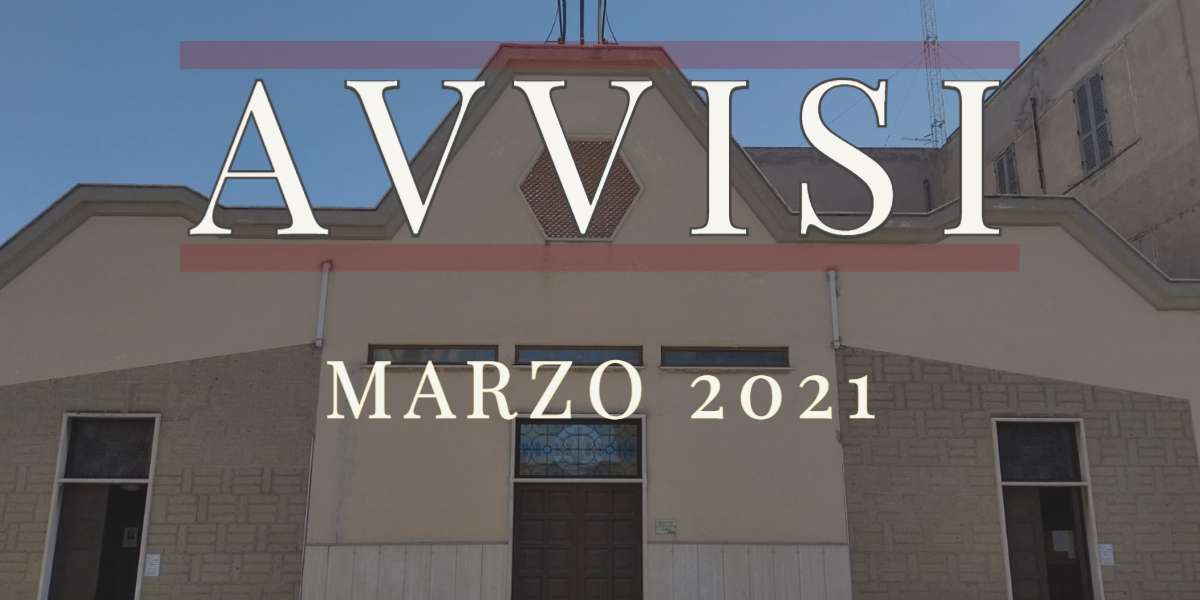 Avvisi Parrocchiali marzo 2021