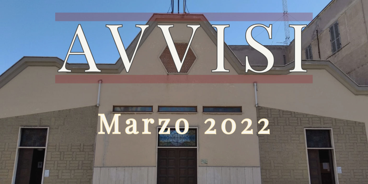 Avvisi parrocchiali Marzo 2022