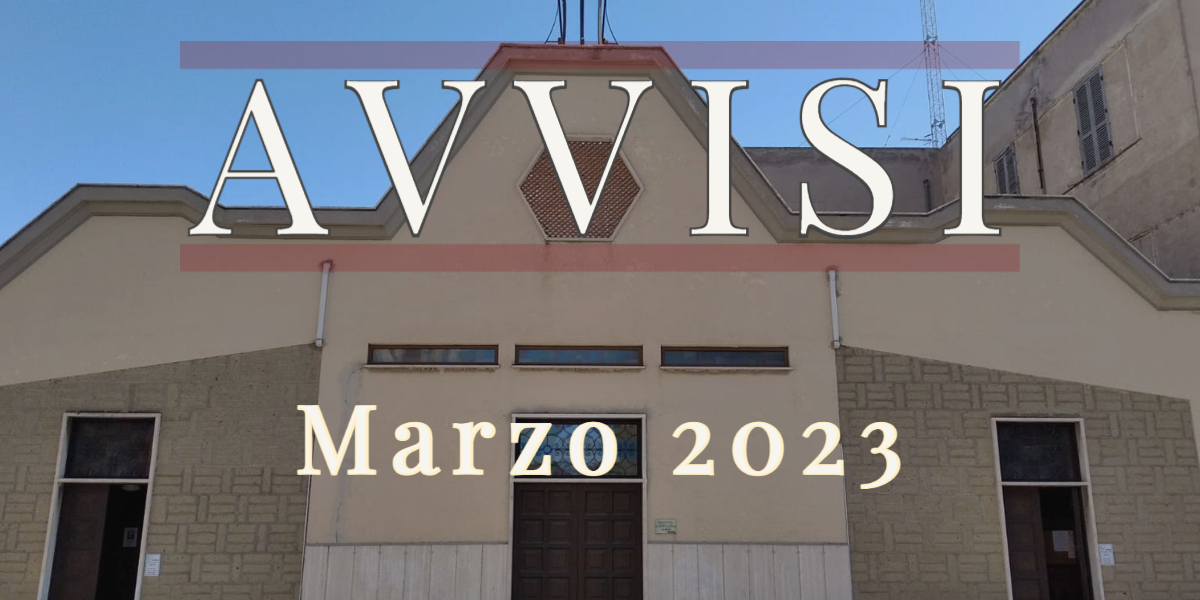 Avvisi Parrocchiali marzo 2023