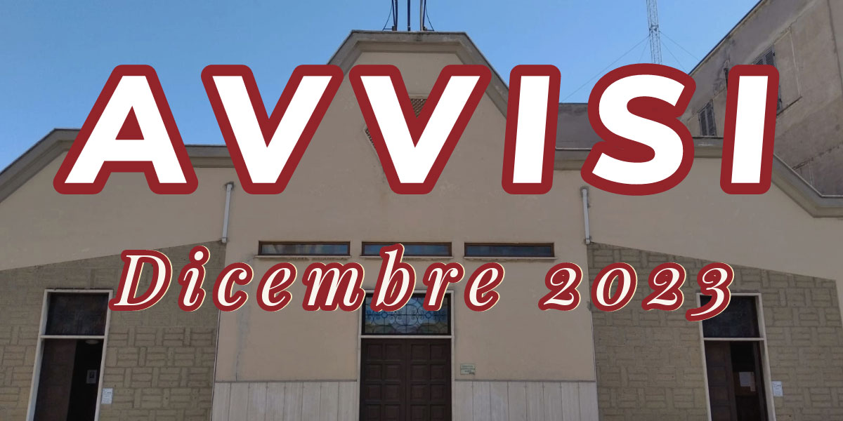 Avvisi Parrocchia Dicembre 2023