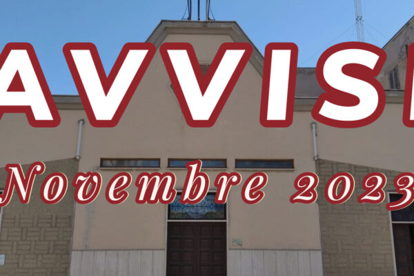 Avvisi Parrocchiali novembre 2023