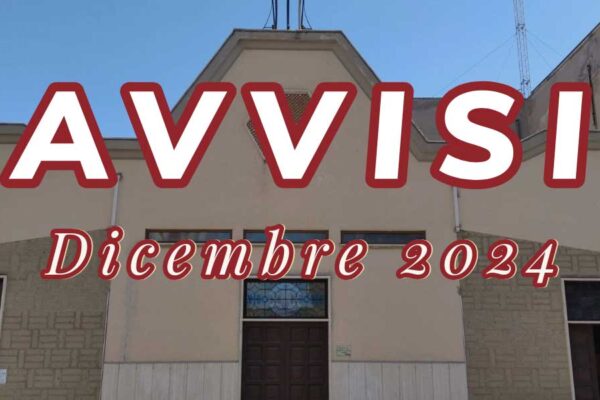 Avvisi Parrocchiali relativi a dicembre 2024