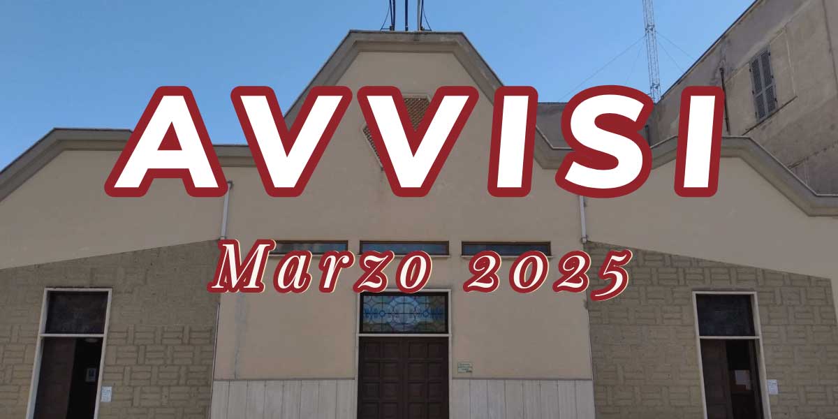 Avvisi parrocchiali e calendario marzo 2025