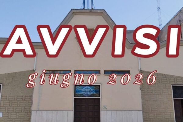 Avvisi comunità parrocchiale e calendario mese di giugno 2026
