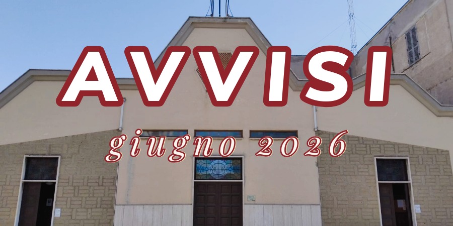 Avvisi comunità parrocchiale e calendario mese di giugno 2026